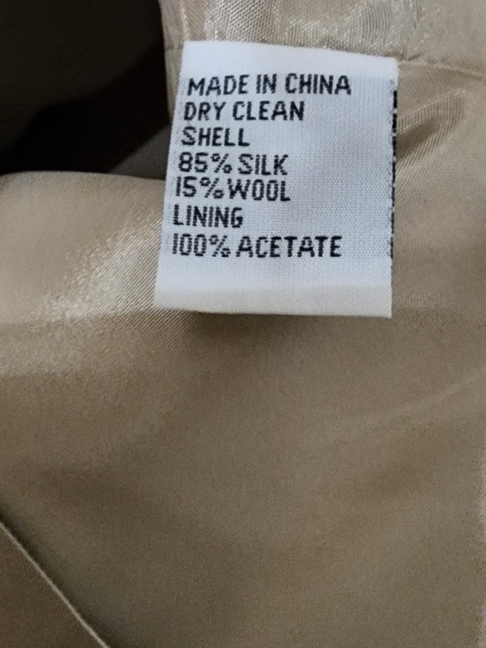 Silk Blazer Formal Talbots Cream Blazer with Hook Eye Closure Satin Sheen Sz 16 - Picture 4 of 8
